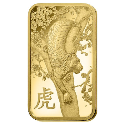 Goldbarren - PAMP Lunar Jahr des Tigers 2022 - 5g Gold