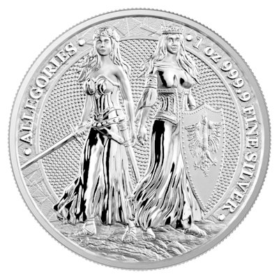 Germania Mint - 5 Mark Polonia & Germania 2022 - 1 Oz Silber