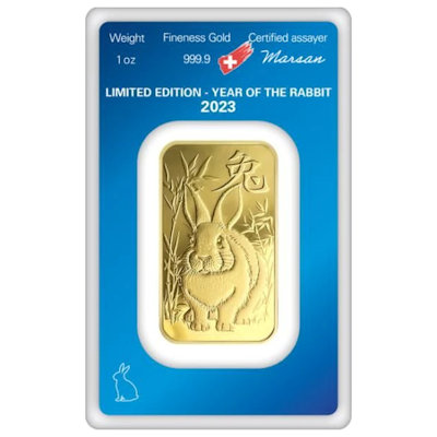 Goldbarren - Lunar Jahr des Hasen 2023 - 1 Oz Gold