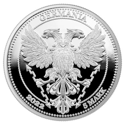 Germania Mint - 5 Mark Linden Leaf 2022 - 1 Oz Silber PP