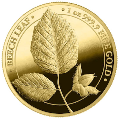 Germania Mint - 100 Mark Beech Leaf (Buchenblatt) 2023 - 1 Oz Gold PP