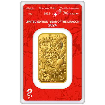 Goldbarren - Lunar Jahr des Drachen 2024 - 1 Oz Gold