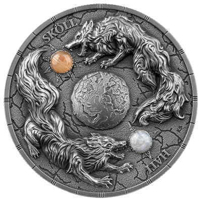 Germania Mint - 10 Mark Ragnarök: Sköll & Hati 2024 - 2 Oz Silber HighRelief