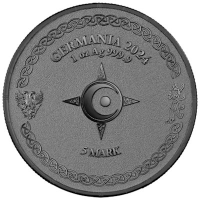 Germania Mint - 5 Mark Ragnarök: Hati 2024 - 1 Oz Silber Black