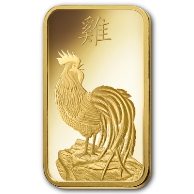 Goldbarren - PAMP Lunar Jahr des Hahns 2017 - 5g Gold
