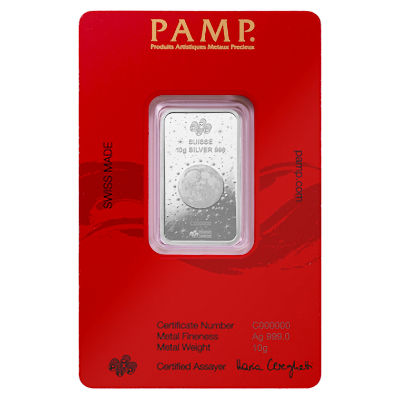 Silberbarren - PAMP Lunar Jahr der Schlange 2025 - 10g Silber
