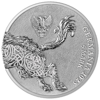 Germania Mint - 5 Mark Germania Beasts: Gullinbursti 2025 - 1 Oz Silber