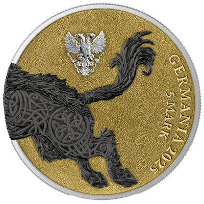 Germania Mint - 2*5 Mark Germania Beasts: Gullinbursti GEMINUS 2025 - 2*1 Oz Silber