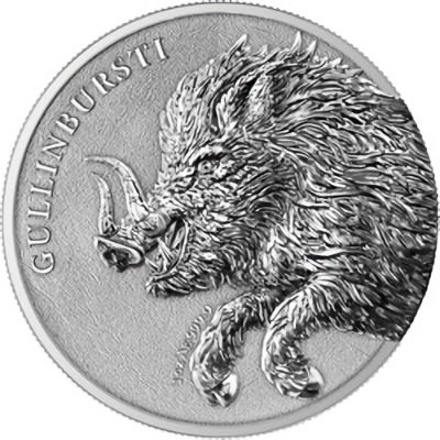 Germania Mint - 2*5 Mark Germania Beasts: Gullinbursti 2025 - 2*1 Oz Silber