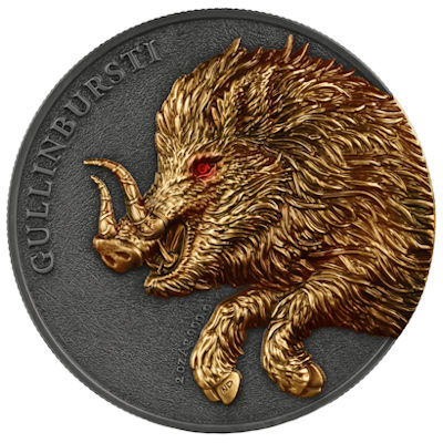 Germania Mint - 10 Mark Germania Beasts: Gullinbursti 2025 - 2 Oz Silber Ultra Double High Relief