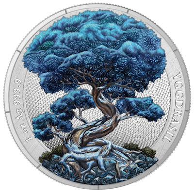 Germania Mint - 5 Mark Mythical Forest: Yggdrasil Winter 2025 - 1 Oz Silber Color