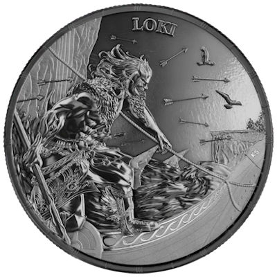 Germania Mint - 5 Mark Ragnarök: Loki 2025 - 1 Oz Silber Black