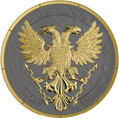 Germania Mint - 5 Mark Mythical Forest: Yggdrasil Goldenleaf 2025 - 1 Oz Silber Gilded Ruthenium