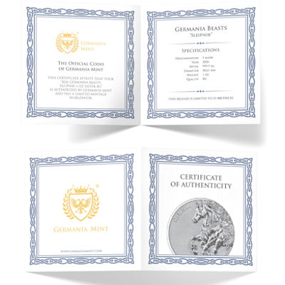Germania Mint - 2*5 Mark Germania Beasts: Sleipnir 2026 - 2*1 Oz Silber