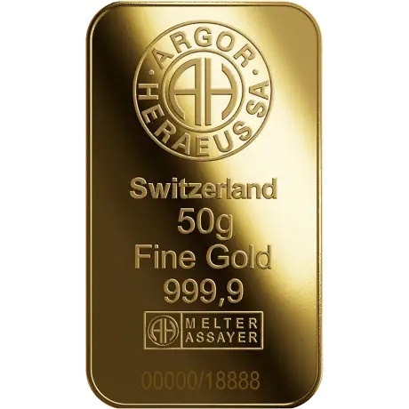 Goldbarren - Argor-Heraeus Lunar Jahr der Ziege 2027 - 50g Gold