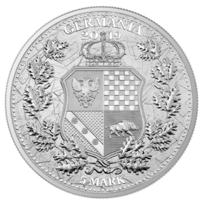 Germania Mint - 5 Mark Britannia & Germania 2019 - 1 Oz Silber