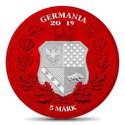 Germania Mint - 5 Mark Columbia & Germania Space Red 2019 - 1 Oz Silber