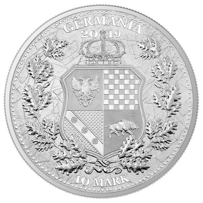 Germania Mint - 10 Mark Britannia & Germania 2019 - 2 Oz Silber