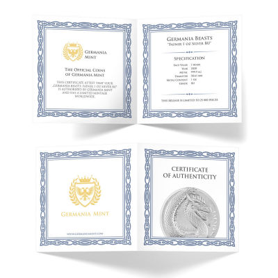 Germania Mint - 5 Mark Germania Beasts: Fafnir 2020 - 1 Oz Silber