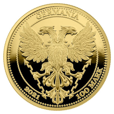 Germania Mint - 100 Mark Kastanie Chestnut Leaf 2021 - 1 Oz Gold