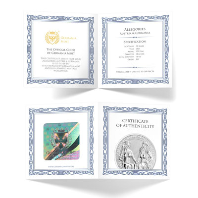 Germania Mint - 50 Mark Austria & Germania 2021 - 10 Oz Silber